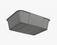 Plastic Food Container Box Tray With Label Mockup 08 Modèle 3d