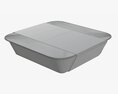 Plastic Food Container Box Tray With Label Mockup 09 Modello 3D