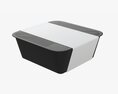 Plastic Food Container Box Tray With Label Mockup 10 Modelo 3D