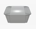 Plastic Food Container Box Tray With Label Mockup 10 Modello 3D