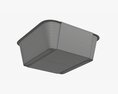Plastic Food Container Box Tray With Label Mockup 10 Modèle 3d