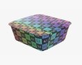 Plastic Food Container Box Tray With Label Mockup 10 3D-Modell