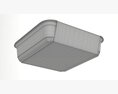 Plastic Food Container Box Tray With Label Mockup 15 3D модель