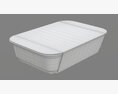 Plastic Food Container Box Tray With Label Mockup 16 3D-Modell