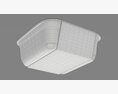 Plastic Food Container Box Tray With Label Mockup 17 Modèle 3d