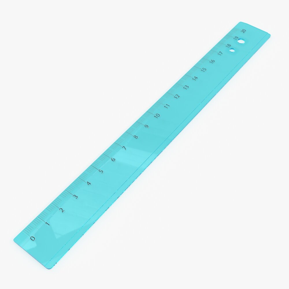 Plastic Ruler 02 3D model