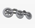 Racing Roller Skates Frame With Wheels 3D-Modell