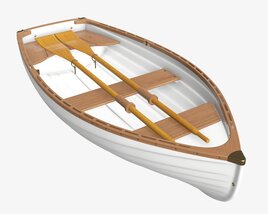 Rowing Boat Traditional 03 V1 3D model
