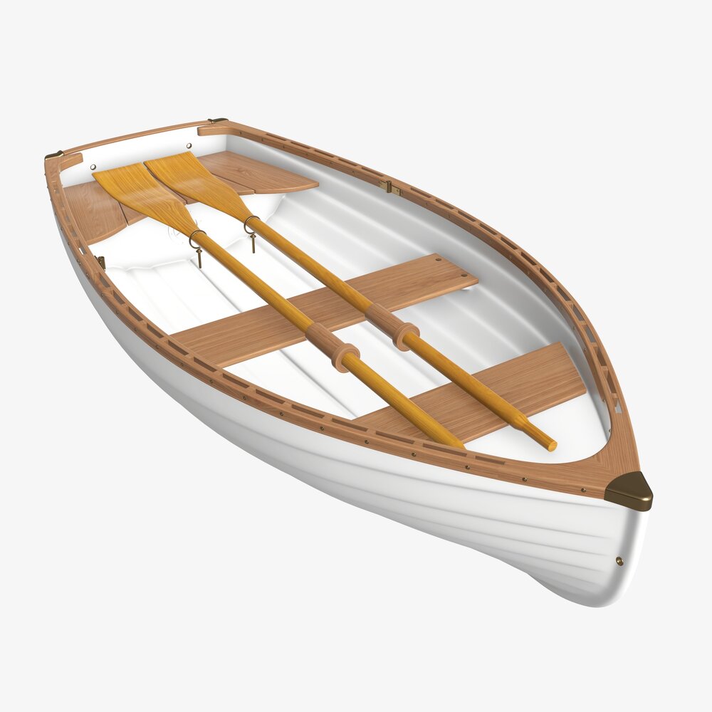 Rowing Boat Traditional 03 V1 3D 모델 