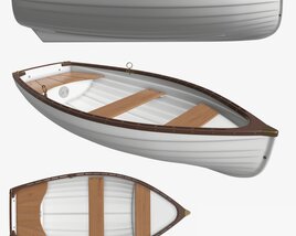 Rowing Boat Traditional 03 V2 3D model