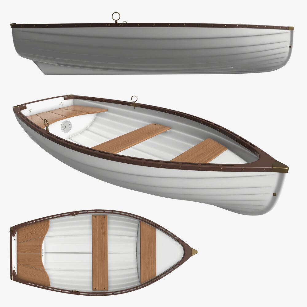Rowing Boat Traditional 03 V2 Modelo 3d