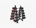 Rubberized Barbell Set On Rack 02 3Dモデル