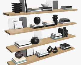 Shelf With Decorations 3D模型