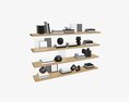 Shelf With Decorations 3D-Modell