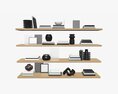 Shelf With Decorations 3D 모델 
