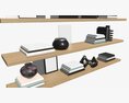 Shelf With Decorations 3D модель