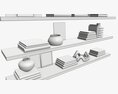 Shelf With Decorations 3d model