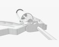 Skeleton Sealant Gun With Cartridge Modello 3D