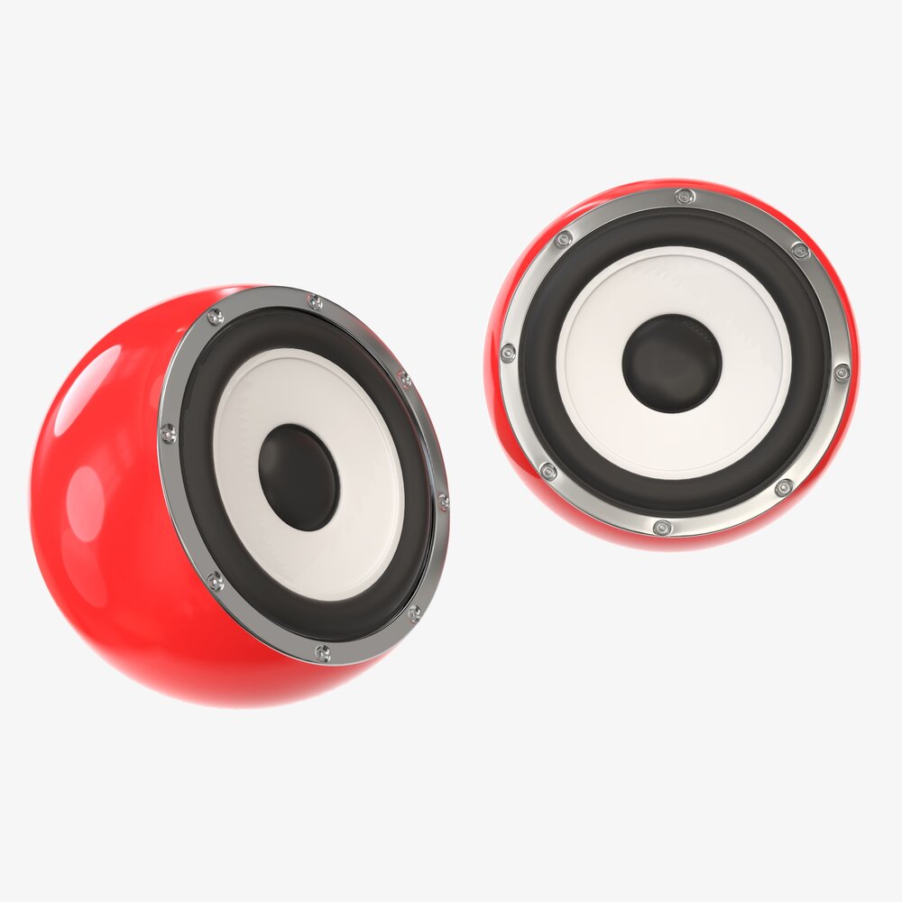 Spherical Desktop Speakers Modelo 3d