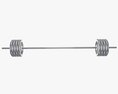 Straight Weight Bar With Weights 3d model