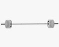 Straight Weight Bar With Weights 3d model