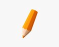 Stylized Tilted Pencil Modello 3D