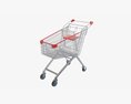 Supermarket Grocery Store Shopping Metal Cart 3d model