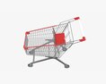 Supermarket Grocery Store Shopping Metal Cart 3D 모델 