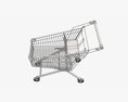 Supermarket Grocery Store Shopping Metal Cart 3d model