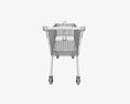 Supermarket Grocery Store Shopping Metal Cart 3D-Modell