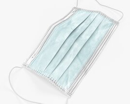 Surgical Mask Single Lying On Ground 01 3D 모델 