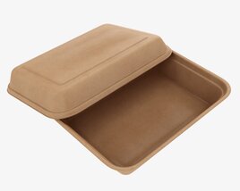 Take-out Lunch Cardboard Box 01 3D 모델 