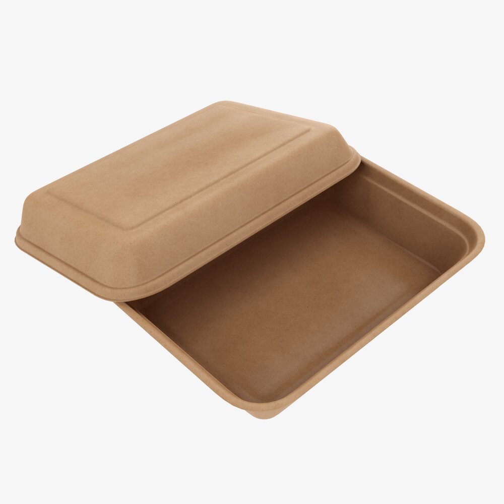 Take-out Lunch Cardboard Box 01 3D модель