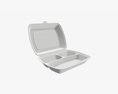 Take-out Lunch Polystyrene Box 02 3D-Modell