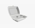 Take-out Lunch Polystyrene Box 02 3D модель