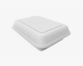 Take-out Lunch Polystyrene Box 03 Closed 3D 모델 