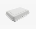 Take-out Lunch Polystyrene Box 03 Closed 3D-Modell