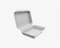 Take-out Lunch Polystyrene Box 03 3D-Modell