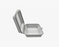 Take-out Lunch Polystyrene Box 03 3D 모델 