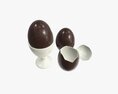 Egg With Stand Chocolate Broken 3d model