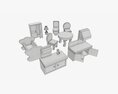 Toy Furniture Stylized 3D модель