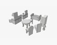 Toy Furniture Stylized 3D модель