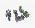 Toy Furniture Stylized Modello 3D
