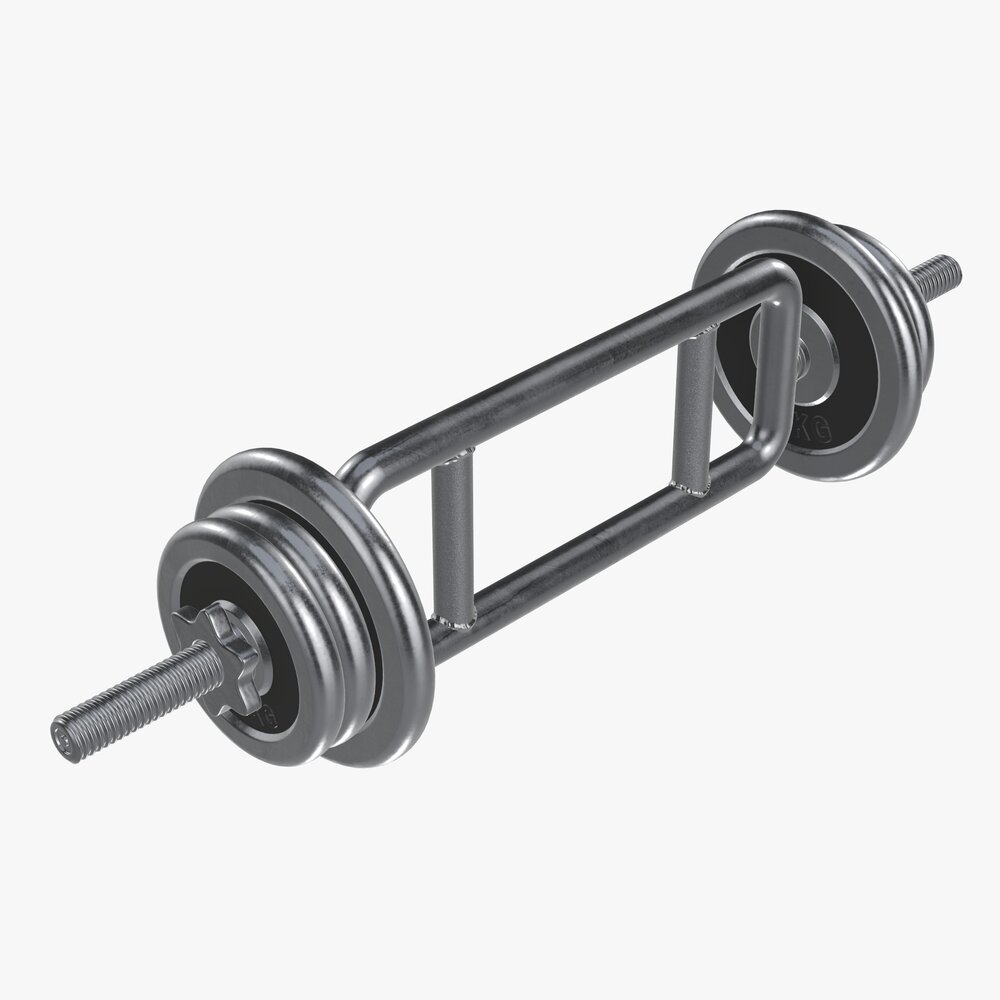Triceps Weight Bar With Weights Modelo 3d