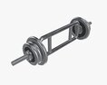 Triceps Weight Bar With Weights Modelo 3D