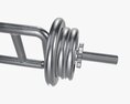 Triceps Weight Bar With Weights Modello 3D