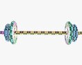 Triceps Weight Bar With Weights Modello 3D