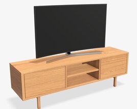 TV On Cabinet 3D-Modell