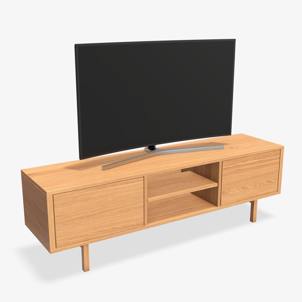 TV On Cabinet 3D model