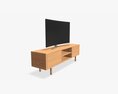 TV On Cabinet 3D 모델 